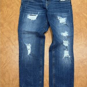 Silver Jeans Sams. Ripped Denim in Blue
